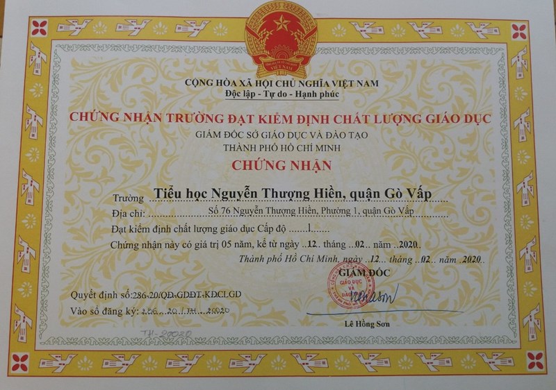  Một số hình ảnh lễ đón nhận giấy chứng nhận kiểm định chất lượng giáo dục năm học Năm 2019